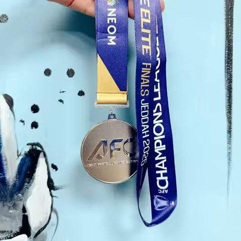 Al-Ahli Elite Champions 2025 Saudi Football Club AFC Champions League Medal Frame（Medal Included）