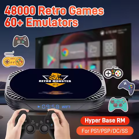 4K Retro Video Game Consoles For N64/MAME/PS1/PSP/DC Retro Monster Game Box Built-in 48000 Games Wit