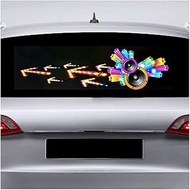 Car Music Rhythm Mood Light Sticker, Color Horn Car Glass Decorative LED Light Strip, Easy To Instal