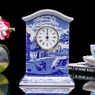 英國製Spode斯波德1997年田園美景青花陶瓷限量時鐘座鐘
