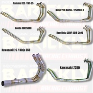 Pipe Neck Exhaust Ninja 250 R25 Er6 CBR250RR Z250 MT25 New Ninja 250 Er6f Er6n Stainless Steel 2 inc
