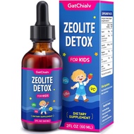 Zeolite Detox for Kids Liquid Drops - Contains Clinoptilolite Zeolite, Vitamin C、D3、B12, Magnesium, 