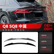 Suitable for 2019+Audi Q8 SQ8 Sline Blade Type Middle Wing Tail Wing Fixed Wind Wing Spoiler Modific