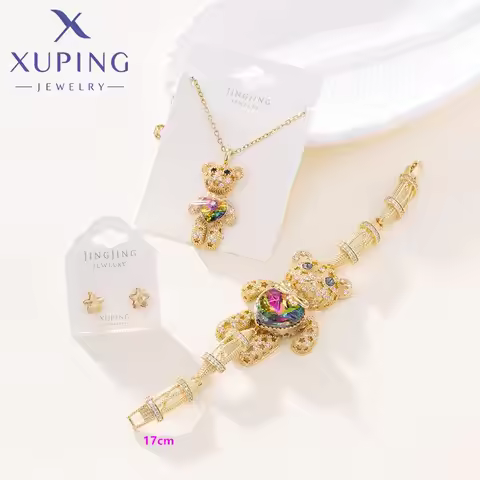 Xuping Jewelry Fashion Stone Charm Style Bracelet for Women with Light Gold Color