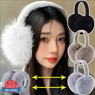[3-5 DAYS DELIVERY]Minimalist Winter Ear Muffs | Soft Faux Rabbit Fur + Polyester, Compact Foldable 