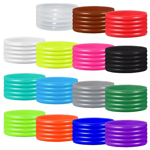 50 PCS Tennis Racket/Pickleball Paddles/Squash Silicone Ring Racket Grip Bands Rubber Ring, Pickleba