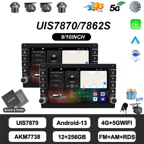 FYT7870 9/10″Android13 Auto Radio Carplay Gps Car multimedia Player With Button Knob For Toyota Volk