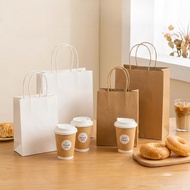 50 PCS Kraft Paper Bag Birthday Paper Bag Shopping Paper Bag Door Gift Bag Bread Bag