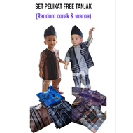 Set pelikat boy (free tanjak hitam) & set batik viral girl (free srunchie )