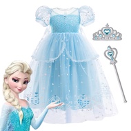 MQATZ Elsa Costume Frozen Anna Dress Snow Queen Fancy Cosplay Halloween Dance Party Tutu Elegant Tod