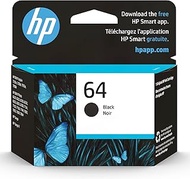 HP 64 Black Ink Cartridge | Works with HP ENVY Inspire 7950e; ENVY Photo 6200, 7100, 7800; Tango Ser