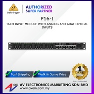 BEHRINGER P16-I 16-Channel 19'' Input Module with Analog and ADAT* Optical Inputs