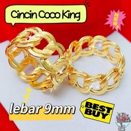 Wing Sing Coco King CBR Cincin Belah Rotan lebar Besar Fesyen Tulen Emas 916 / 916 Gold Ring