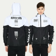 HypeGlory - Outdoor Waterproof Bomber Windbreaker Parka Jacket for Men and Women, Black and White, P