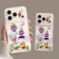 YOUSIDUN | Magnetic Transparent Phone Case B Bikini Bottom Nemo Romantic Elegant