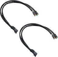 2Pcs 2 Way Splitter Wire 2 in 1 Deutsch DT DTP 1 Male to 2 Female Bulb Socket Waterproof Headlight C