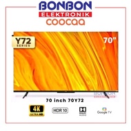 terbaru coocaa tv 70 inch android digital tv 4k uhd 70y72 smart tv