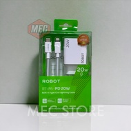 ROBOT CHARGER Usb C to Lightning Fast Charging 20W RT-F6 Original Official Warranty For Phone 7/7+/8