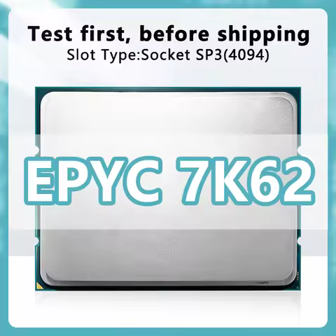 EPYC 7K62 CPU 48 Cores 96 Threads 2.6GHz 240W DDR4 Socket SP3 FOR H11SSL i MZ01-CE1 H11DSI H12SSL-i 