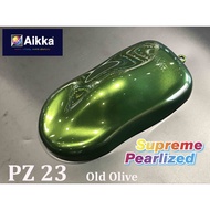 Aikka Supreme Pearlized PZ23 OLD OLIVE Cat Kereta Motor Cat Bancuh Siap/ 2K Car Paint DIY