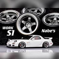 1/64 Chika wheels nabes S1 9.7mm tires for 1:64 models HW/Tomy/Mini Gt/R35