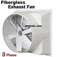 THREE Phase Power 146CM Fiberglass Exhaust Fan (57") 57 Inch Industrial Heavy Duty Ventilator Ventil