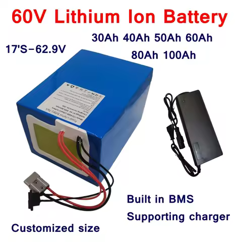17S 60V 30Ah 40Ah 50Ah 60Ah 80ah 100Ah lithium ion battery pack for 2000W 3000w 4000W 5000W 6000W El