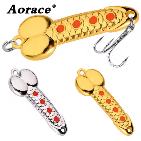 1PC Premium Fishing Spoons 5/7/10/15/20G Metal Jig Lures for Trout Fishing in Freshwater-Cast with P