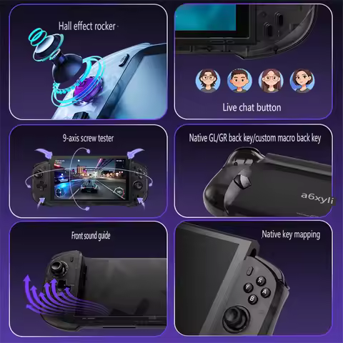 Abxylute N6 Wired Game Controller for Switch 2 Native Protocol HD Definition Vibration Integrated Pl