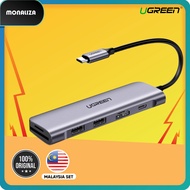 Ugreen USB-C 3.1 6 In 1 Docking 2 x USB 3.0-A Hub + HDMI + TF/SD + PD (Space Grey)
