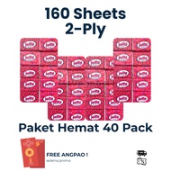 40 PACK Jolly Pop Up Tissue 160 Sheets 2 Ply Small Size Tissue Economy Package Tissue/