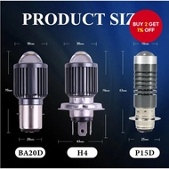 Local bestseller - Motorcycle headlight LED projector P15D BA20D H4 high beam and low beam in one bu