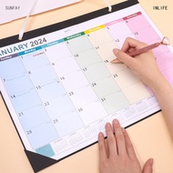 INLIFE 2024-2025 English Wall Calendar Ins Style Simple Paper Hand-Torn Calendar Desktop Calendar