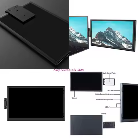 14.1inch Gaming Monitor Portable Screen 1920x1080 Extended Display Second Screen Monitor For Laptop 