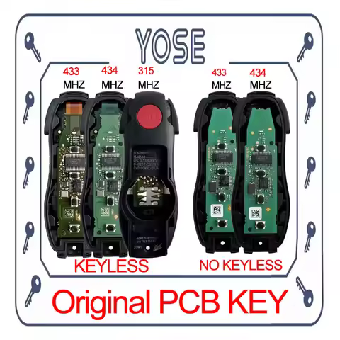 YOSE Original PCB 7953P 315MHZ 433MHZ 434Mhz Keyless Smart Car Key For Porsche Cayenne Panamera Maca