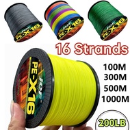 tali pancing benang JOF Long-distance 100-1000M 0.8#-20.0# Braided Fishing Line X16 Multifilament An