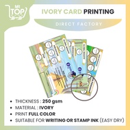 Custom Ivory Loyalty Card 250gsm Stamp Kad/ Chop Own Logo/Redemption Card/ Card Printing