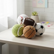Knitted Soccer Ball Sports Kickbags Soft Safe Play Knitted Toy Ball For Kids Baby I9g5