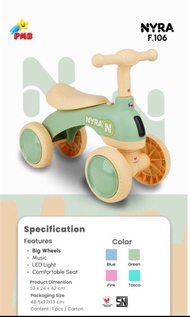 Mainan anak ride on PMB Toys F 106 F 107 F 108 KT 3287