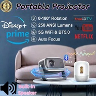 B12 Projector 600ANSI Ultra Bright 2+16G Smart Projector 360 °   Rotation Auto Focus Projector Keyst