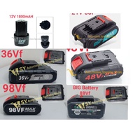 🔥Battery Lithium Replacement Li-Ion 12v / 21v / 36v / 48v / 98v /88v Big Drill Battery &Bosc use Bat