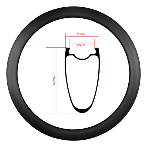 RUJIXU Road Bicycle Carbon Rim Disc Brake 50mm 24 holes 700C UD Bike clincher/Tubeless Rims