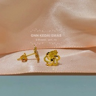 EMAS 375 SUBANG BUNGA 375 GOLD EARRINGS S152