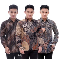 KEMEJA Men's Long Sleeve Batik Shirt - Men's Batik Shirt - Men's Batik Jumbo ML XL XXL 3XL 4XL 5XL