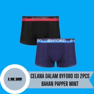 Byford Men's Underwear Boxer Contents 2 Pcs Super Soft Papper Mint Material