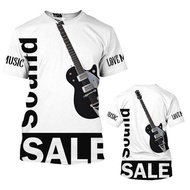 kaos 3d 03 gitar full printing / kaos jersey gita full gambar