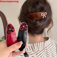 VORTEX Curved Ellipse Hairpins, Large Size Colorful Bow Sweet Elliptical Acetate Hair Clips, Headwea