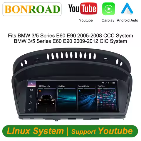 Bonroad 8.8 Inch Linux Car Multimedia Player for BMW 3/5 Series E60 E61E62 E63 E90 E91E92 E93 With W