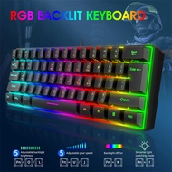 K401 Wireless Keyboard 2.4g Mechanical Feel 61-Key Rgb Lamp Desktop Laptop Esports Games Computer Of