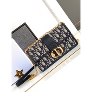 DI0 * ⒹⒾⓄⓇ Original Label 1: 1 French Retro Chain Clause Old Flower Classic Cross-body Shoulder Bag 